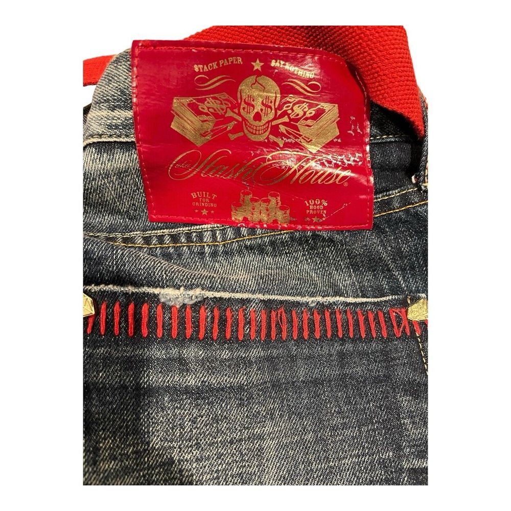 Vintage Baggy Y2K Stash House Denim‎ Jeans size 40 Distressed style RN 0100964 - Picture 14 of 16